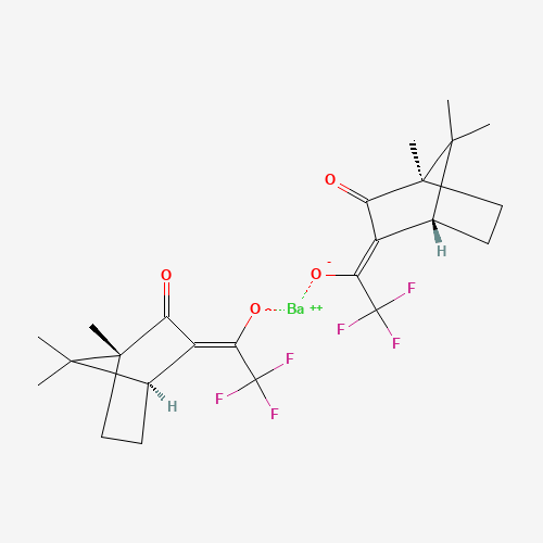 BARIUM D-3-TRIFLUOROACETYLCAMPHORATE (CAS: 36539-57-8) - Chemical Structure and Molecular Formula 