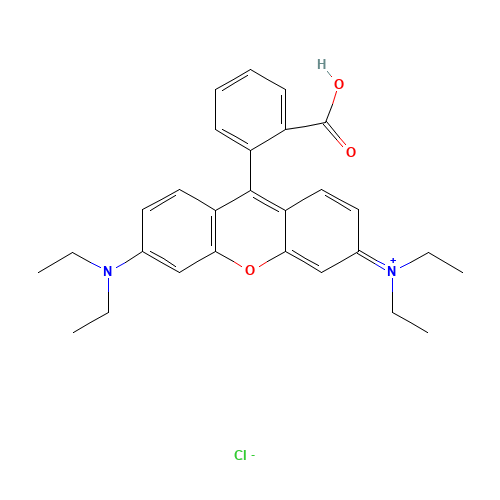 Rhodamine B (CAS: 81-88-9) - Chemical Structure and Molecular Formula 