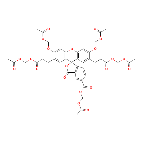 BCECF-AM (CAS: 117464-70-7) - Chemical Structure and Molecular Formula 