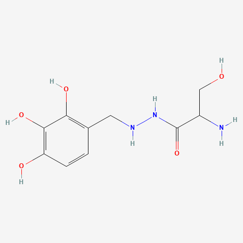 2-Amino-3-hydroxy-2'-(2,3,4-trihydroxybenzyl)propionohydrazide chemical structure 2-Amino-3-hydroxy-2'-(2,3,4-trihydroxybenzyl)propionohydrazide (CAS: 322-35-0) - Chemical Structure and Molecular Formula