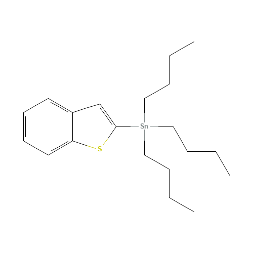 2-TRIBUTYLSTANNYLBENZO[B]THIOPHENE (CAS: 148961-88-0) - Chemical Structure and Molecular Formula 