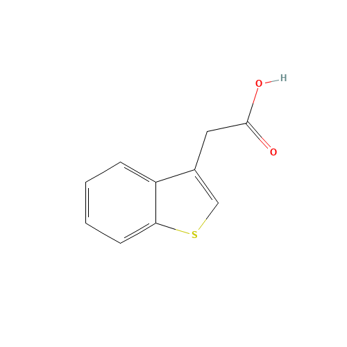 BENZO[B]THIOPHENE-3-ACETIC ACID (CAS: 1131-09-5) - Chemical Structure and Molecular Formula 