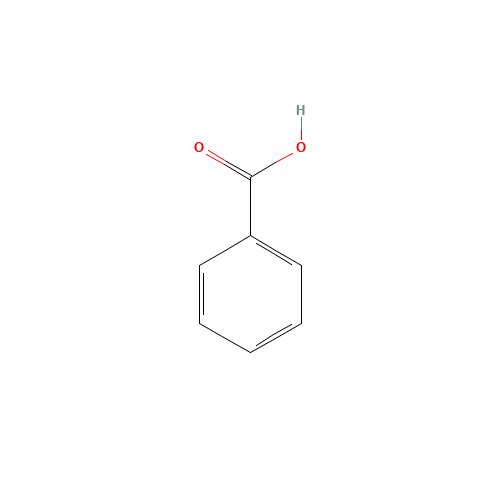 Benzoic acid (CAS: 65-85-0) - Chemical Structure and Molecular Formula 