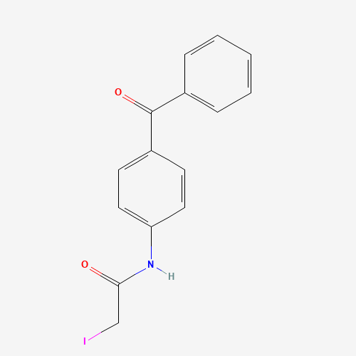BENZOPHENONE-4-IODOACETAMIDE (CAS: 76809-63-7) - Chemical Structure and Molecular Formula 