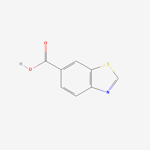 BENZOTHIAZOLE-6-CARBOXYLIC ACID (CAS: 3622-35-3) - Chemical Structure and Molecular Formula 
