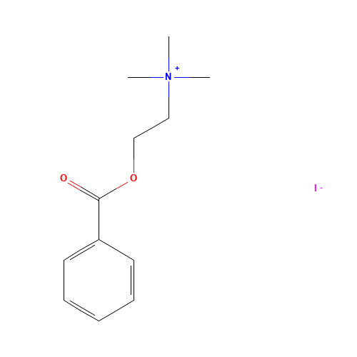 BENZOYLCHOLINE IODIDE (CAS: 17518-43-3) - Chemical Structure and Molecular Formula 