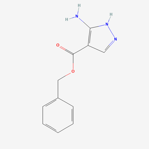 BENZYL 5-AMINOPYRAZOLE-4-CARBOXYLATE (CAS: 32016-28-7) - Chemical Structure and Molecular Formula 