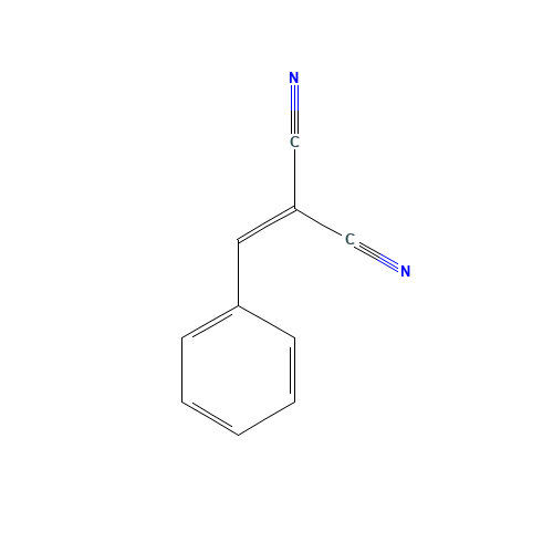 BENZYLIDENEMALONONITRILE (CAS: 2700-22-3) - Chemical Structure and Molecular Formula 