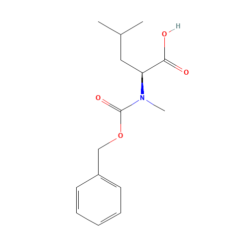 N-Cbz-N-methyl-L-leucine (CAS: 33099-08-0) - Chemical Structure and Molecular Formula 