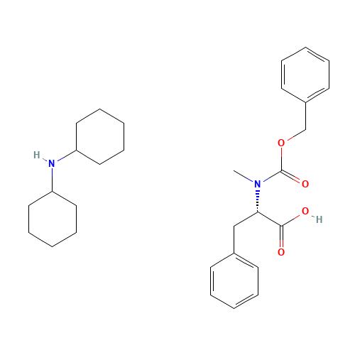 N-ALPHA-BENZYLOXYCARBONYL-N-ALPHA-METHYL-L-PHENYLALANINE DICYCLOHEXYLAMINE (CAS: 2899-08-3) - Chemical Structure and Molecular Formula 