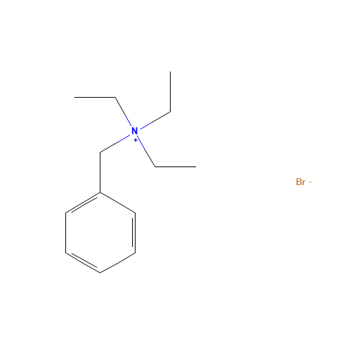 Benzyltriethylammonium bromide (CAS: 5197-95-5) - Chemical Structure and Molecular Formula 