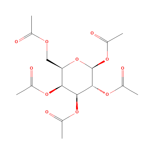 beta-D-Galactose pentaacetate (CAS: 4163-60-4) - Chemical Structure and Molecular Formula 