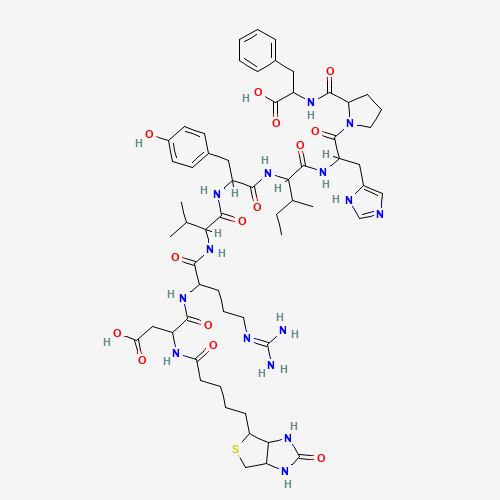 Biotinyl-angiotensinII (CAS: 115645-39-1) - Chemical Structure and Molecular Formula 