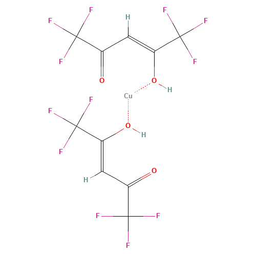 COPPER(II) HEXAFLUORO-2,4-PENTANEDIONATE (CAS: 14781-45-4) - Chemical Structure and Molecular Formula 