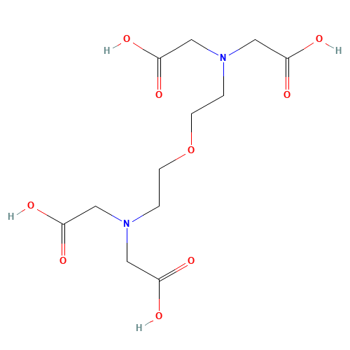 BIS(2-AMINOETHYL) ETHER N,N,N',N'-TETRAACETIC ACID (CAS: 923-73-9) - Chemical Structure and Molecular Formula 