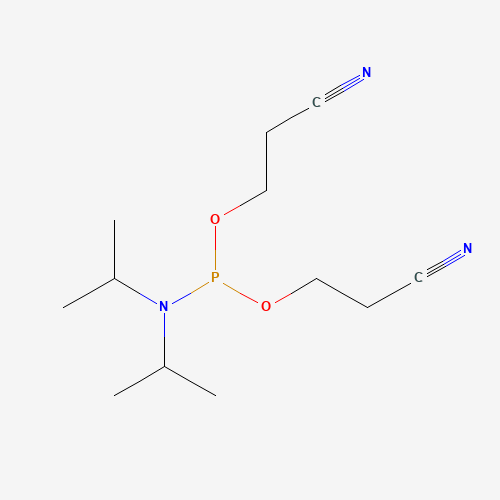BIS(2-CYANOETHYL)-N,N-DIISOPROPYL PHOSPHORAMIDITE (CAS: 102690-88-0) - Chemical Structure and Molecular Formula 