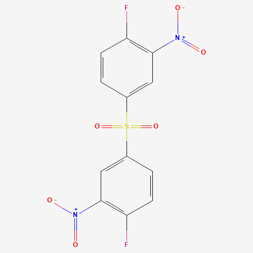 BIS(4-FLUORO-3-NITROPHENYL) SULFONE (CAS: 312-30-1) - Chemical Structure and Molecular Formula 