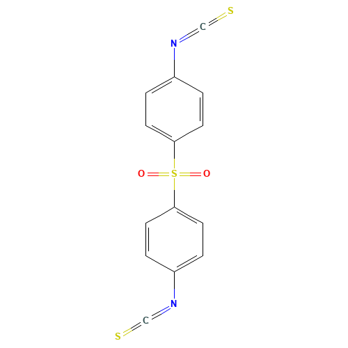 ISOTHIOCYANATOPHENYL SULFONE (CAS: 4430-49-3) - Chemical Structure and Molecular Formula 