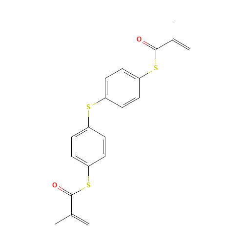 BIS(4-METHACRYLOYLTHIOPHENYL) SULFIDE (CAS: 129283-82-5) - Chemical Structure and Molecular Formula 