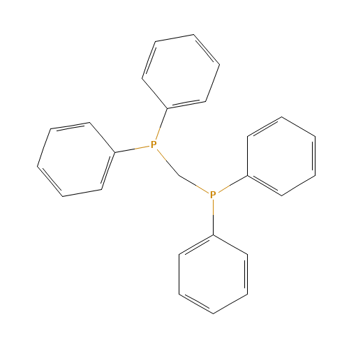 Bis(diphenylphosphino)methane (CAS: 2071-20-7) - Chemical Structure and Molecular Formula 