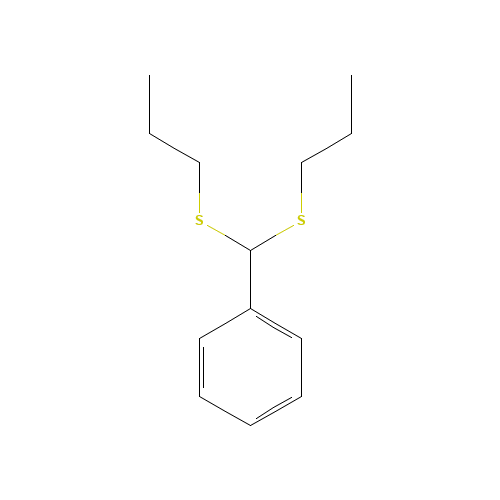Bis(propylthio)methylbenzene (CAS: 60595-12-2) - Chemical Structure and Molecular Formula 