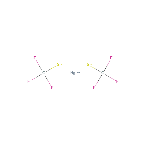 BIS(TRIFLUOROMETHYLTHIO)MERCURY (CAS: 21259-75-6) - Chemical Structure and Molecular Formula 