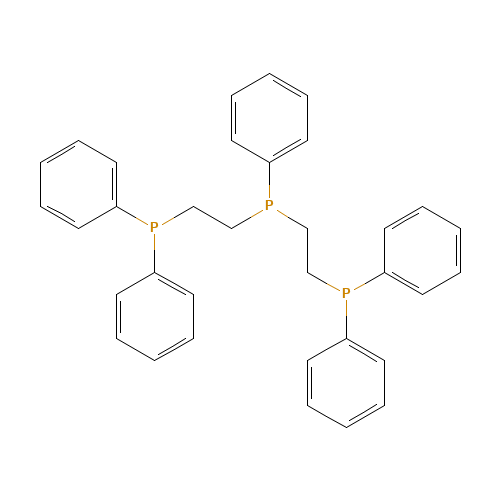 BIS(2-DIPHENYLPHOSPHINOETHYL)PHENYLPHOSPHINE (CAS: 23582-02-7) - Chemical Structure and Molecular Formula 
