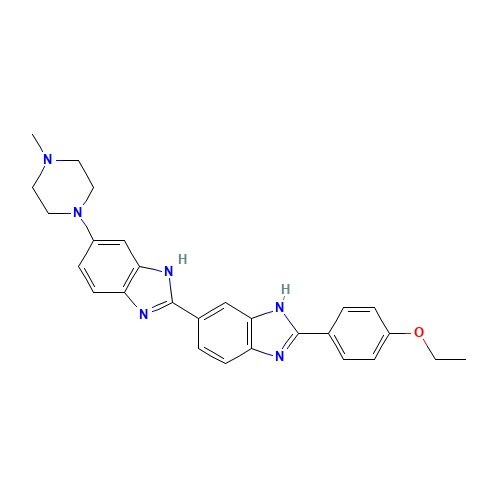 Hoechst 33342 (CAS: 23491-52-3) - Chemical Structure and Molecular Formula 