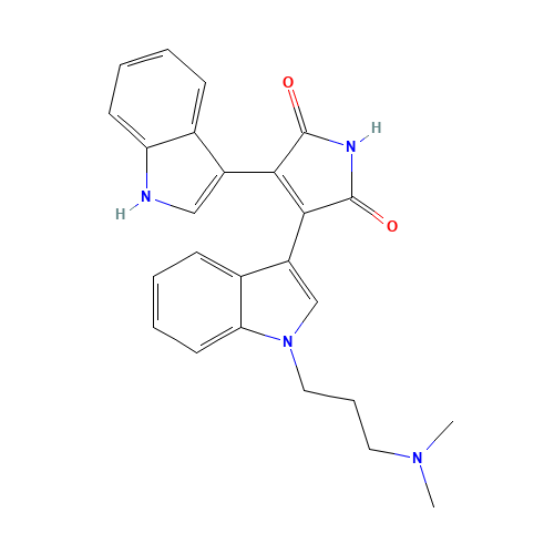 BISINDOLYLMALEIMIDE I (CAS: 133052-90-1) - Chemical Structure and Molecular Formula 