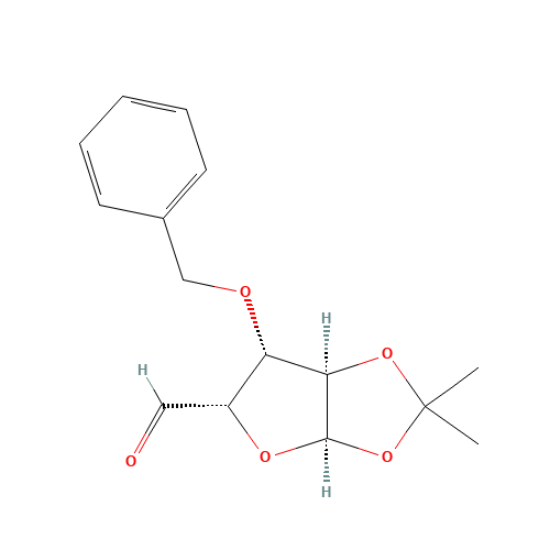 3-O-BENZYL-1,2-O-ISOPROPYLIDENE-ALPHA-D-XYLO-PENTODIALDO-1,4-FURANOSE (CAS: 23558-05-6) - Chemical Structure and Molecular Formula 