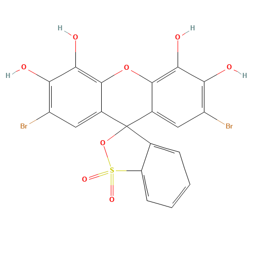 Bromopyrogallol Red (CAS: 16574-43-9) - Chemical Structure and Molecular Formula 