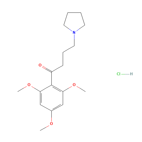 1-[3-(2,4,6-Trimethoxybenzoyl)propyl]pyrrolidinium chloride (CAS: 35543-24-9) - Chemical Structure and Molecular Formula 