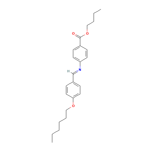 BUTYL P-HEXYLOXYBENZYLIDENE P-AMINOBENZOATE (CAS: 37177-16-5) - Chemical Structure and Molecular Formula 