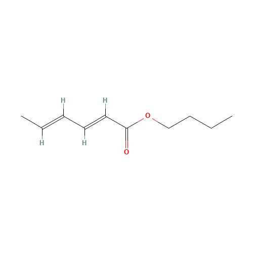 BUTYL SORBATE (CAS: 7367-78-4) - Chemical Structure and Molecular Formula 