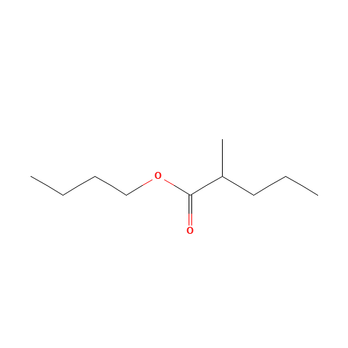 BUTYL-2-METHYLVALERATE (CAS: 6297-41-2) - Chemical Structure and Molecular Formula 