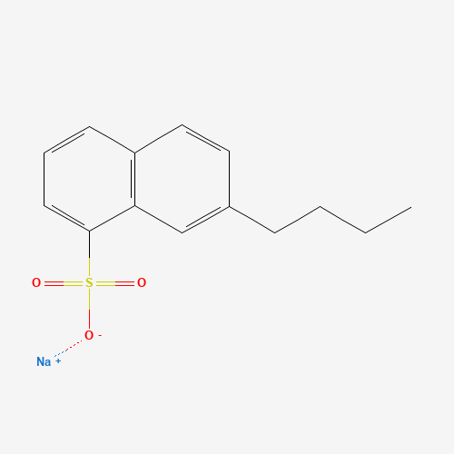 BUTYLNAPHTHALENESULFONIC ACID SODIUM SALT (CAS: 25638-17-9) - Chemical Structure and Molecular Formula 