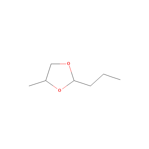 2-PROPYL-4-METHYL-1,3-DIOXOLANE (CAS: 4352-99-2) - Chemical Structure and Molecular Formula 