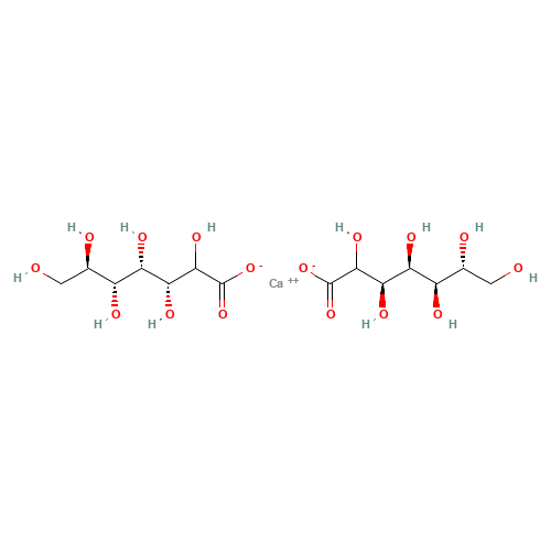 CALCIUM GLUCEPTATE,HEMIHEPTAHYDRATE (CAS: 29039-00-7) - Chemical Structure and Molecular Formula 