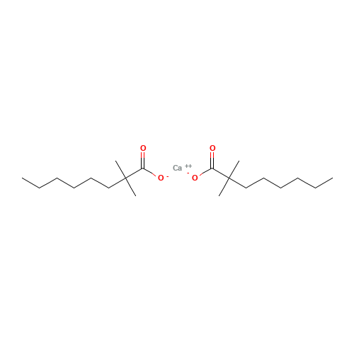 CALCIUM NEODECANOATE (CAS: 27253-33-4) - Chemical Structure and Molecular Formula 