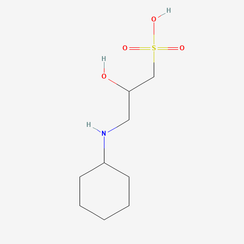3-(Cyclohexylamino)-2-hydroxy-1-propanesulfonic acid (CAS: 73463-39-5) - Chemical Structure and Molecular Formula 