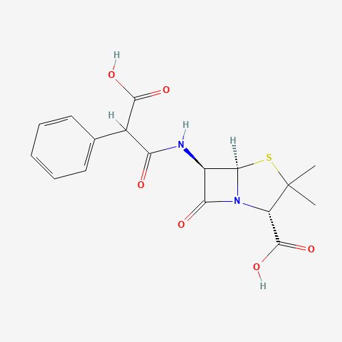 CARBENICILLIN (CAS: 4697-36-3) - Chemical Structure and Molecular Formula 