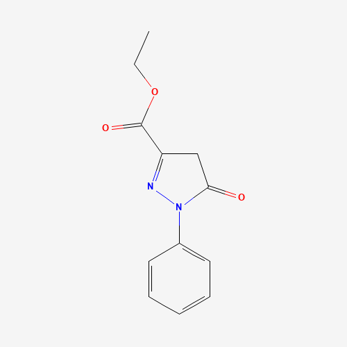 Ethyl 5-oxo-1-phenyl-2-pyrazoline-3-carboxylate (CAS: 89-33-8) - Chemical Structure and Molecular Formula 