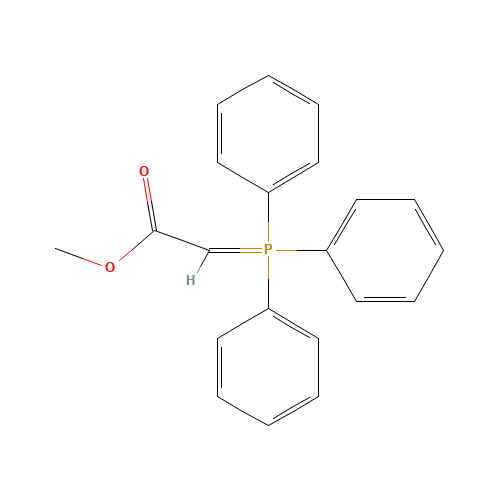 Methyl (triphenylphosphoranylidene)acetate (CAS: 2605-67-6) - Chemical Structure and Molecular Formula 