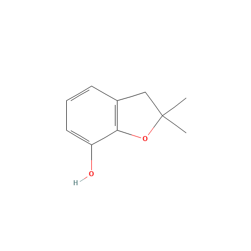 2,3-Dihydro-2,2-dimethyl-7-benzofuranol (CAS: 1563-38-8) - Chemical Structure and Molecular Formula 
