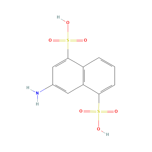 2-Amino-4,8-naphthalenedisulfonic acid (CAS: 131-27-1) - Chemical Structure and Molecular Formula 
