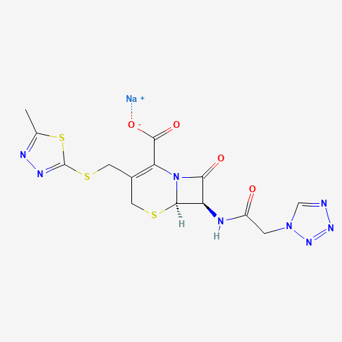 Cefazolin sodium salt (CAS: 27164-46-1) - Chemical Structure and Molecular Formula 