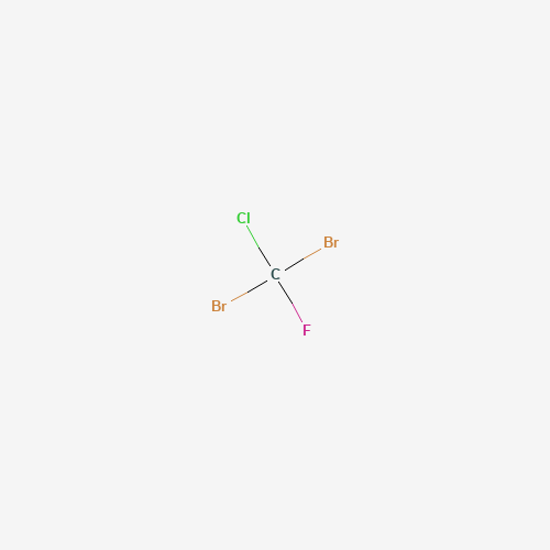 CHLORODIBROMOFLUOROMETHANE (CAS: 353-55-9) - Chemical Structure and Molecular Formula 