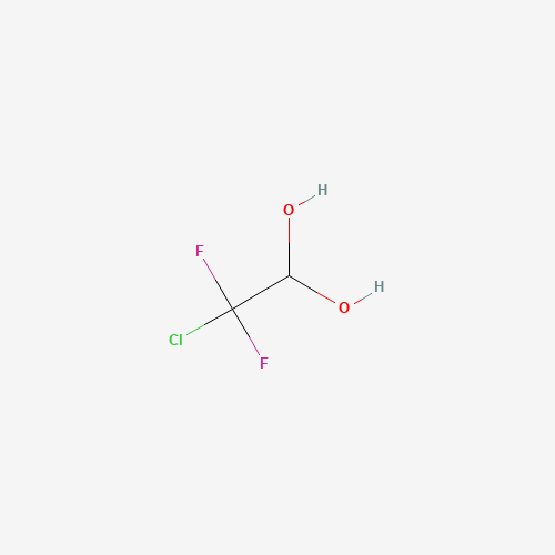 CHLORODIFLUOROACETALDEHYDE HYDRATE (CAS: 63034-47-9) - Chemical Structure and Molecular Formula 