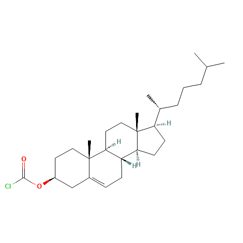 Cholesteryl chloroformate (CAS: 7144-08-3) - Chemical Structure and Molecular Formula 
