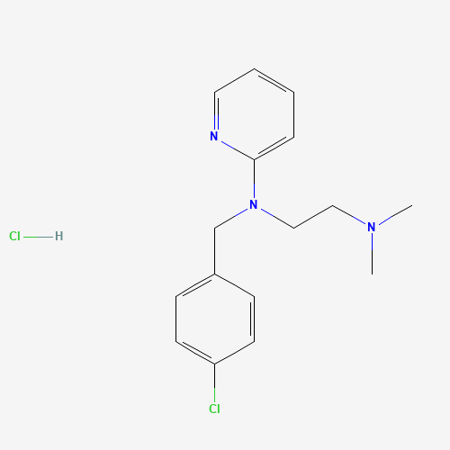 Chloropyramine hydrochloride chemical structure Chloropyramine hydrochloride (CAS: 6170-42-9) - Chemical Structure and Molecular Formula